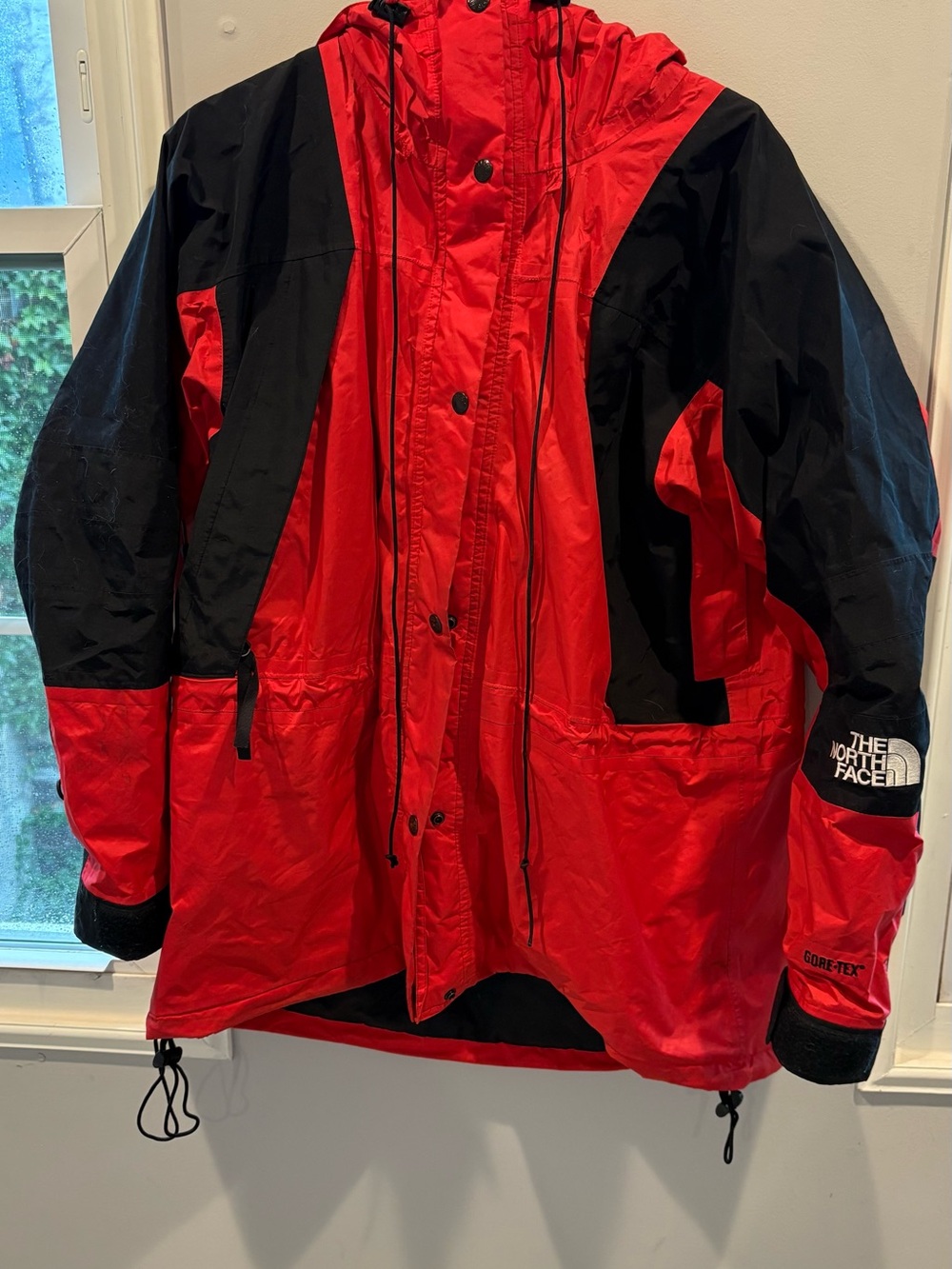 The North Face Red and Black Gore-Tex Shell Jacket with Hood